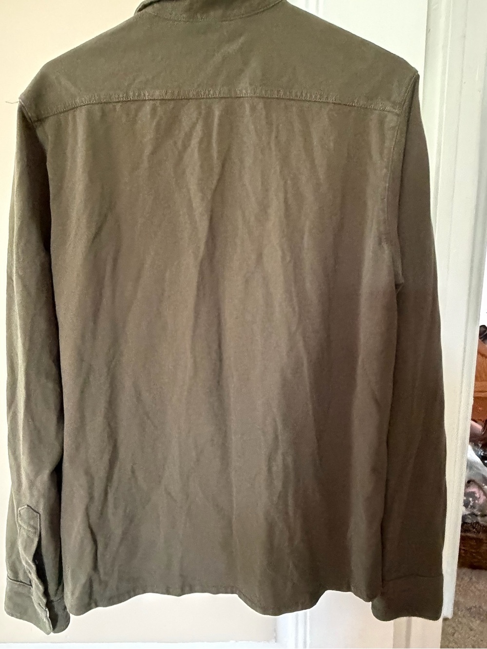Tailor Vintage Men's Olive Button-Down Shirt - Picture 4 of 4